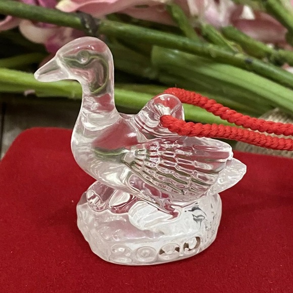 2000 WATERFORD Crystal 12 Days of Christmas 6 Geese Are Laying Crystal Ornament